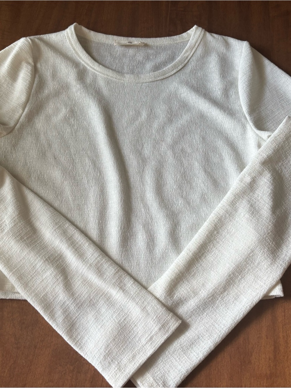 entro Textured Crewneck Top - Off-White - Picture 1 of 6